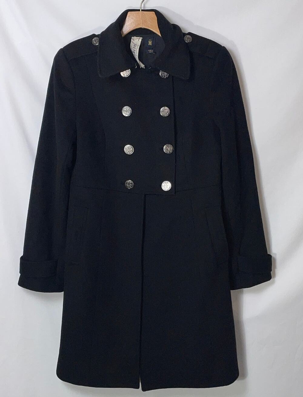 Bird by Juicy Couture Double-Breasted Wool/Cashmere Blend Coat - Women's Size M